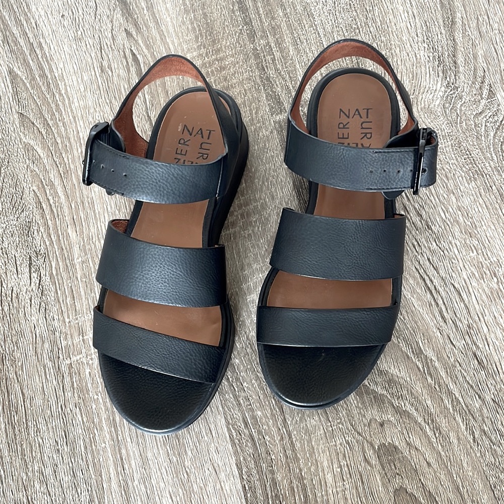 Naturalizer Black Platform Sandals